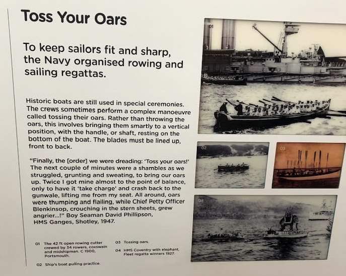 1947 - MIKE DOLAN, 'TOSS YOUR OARS' FROM A DISPLAY BOARD.jpg