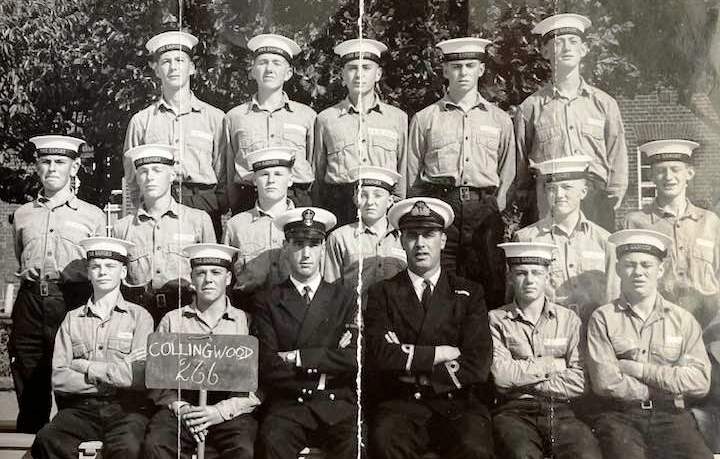 1964, AUGUST - DEREK HAILS COLLINGWOOD, 266 CLASS,, SUB. LT. DEMPSEY AND YEOMAN MABELSON.jpg