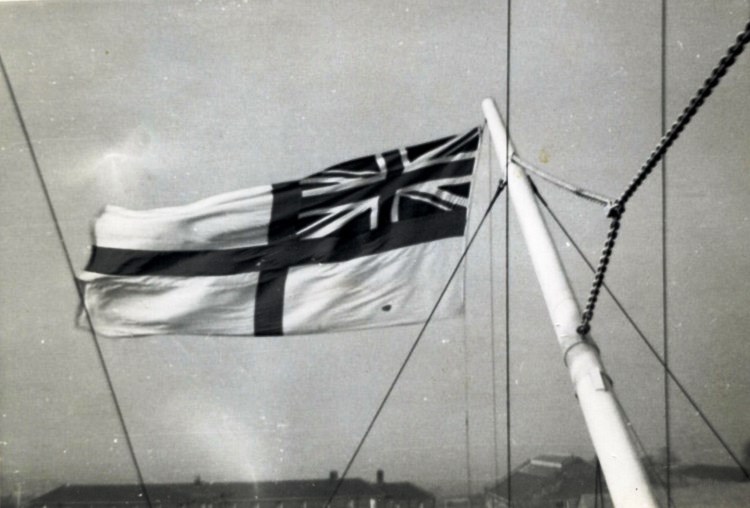 UNDATED - THE MAST, ENSIGN AS SEEN FROM THE MAST.jpg