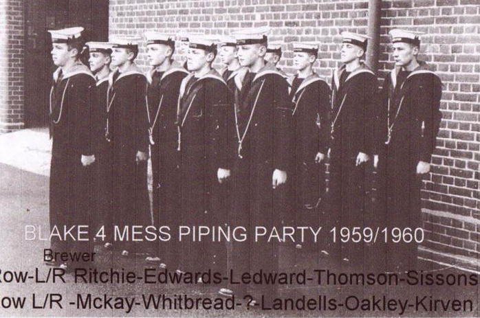 1959, 1ST SEPTEMBER - JAMES LYON, BLAKE 4 AND 6 MESSES, 47 AND 168 CLASSES, PIPING PARTY, SOME NAMES ON PHOTO.jpg