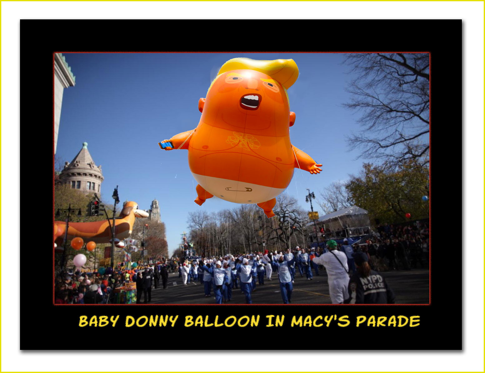 Baby Donny Balloon In Macys Day Parade