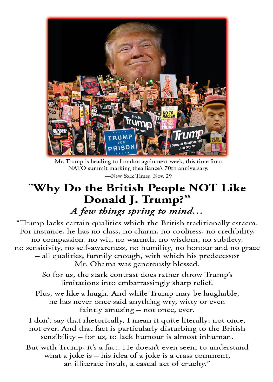 Why Dont The British Like Trump?