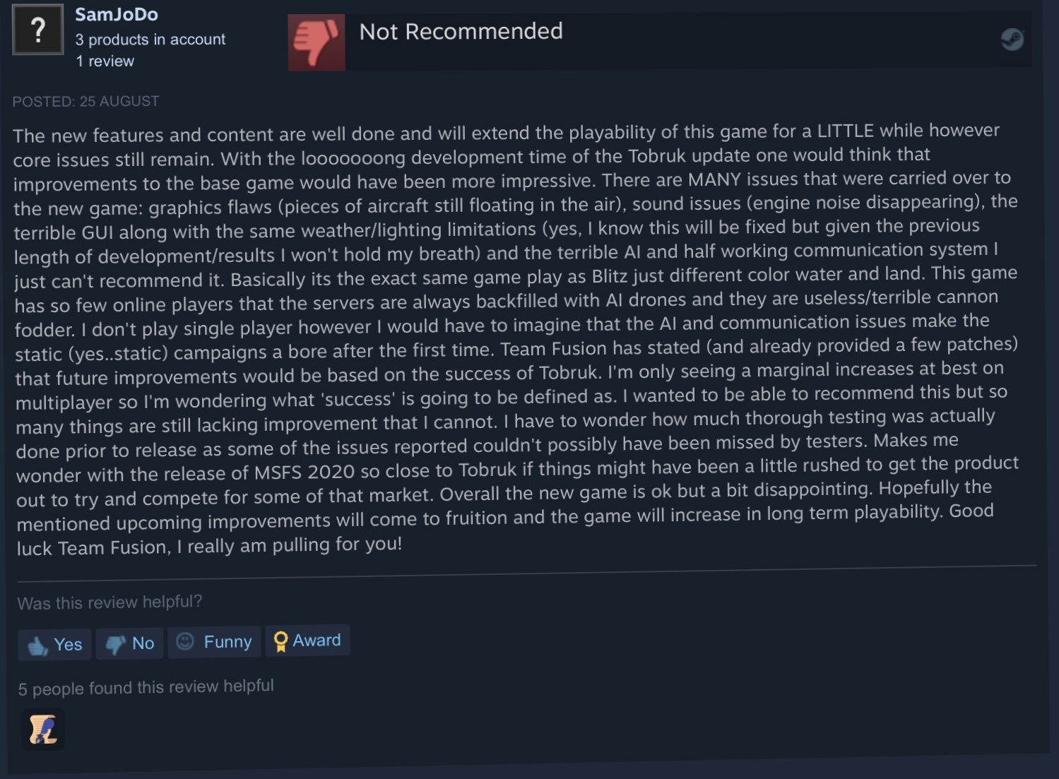 DWT bad review