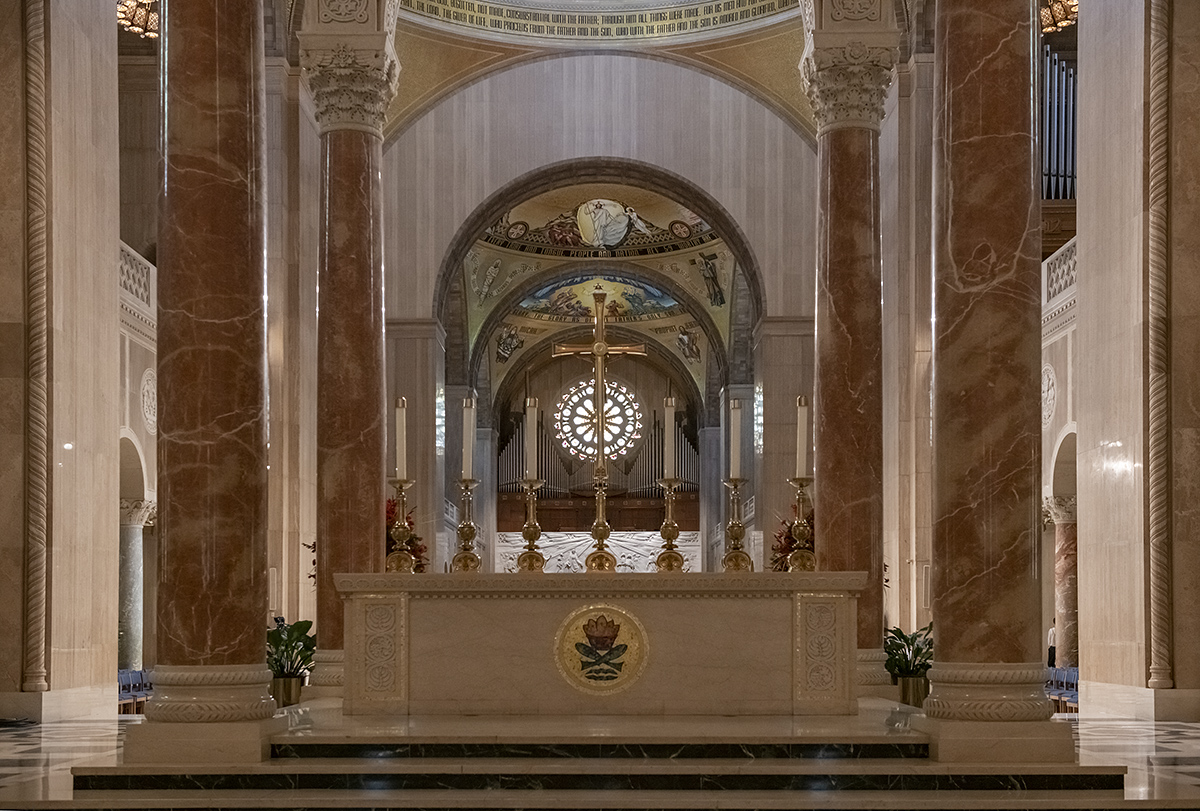 The basilica from behind the altar