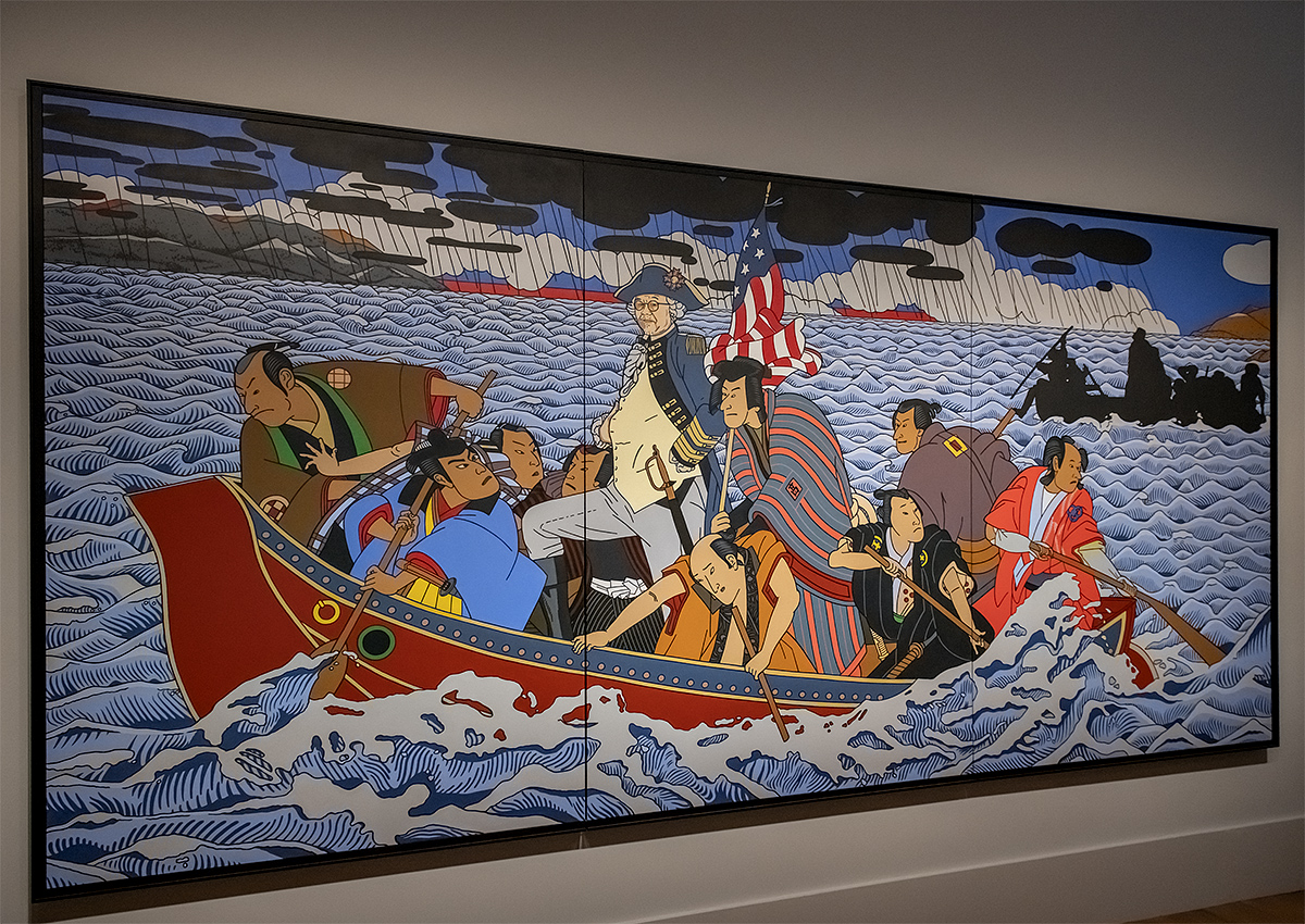 Shimomura Crossing the Delaware, Roger Shimomura, 2010