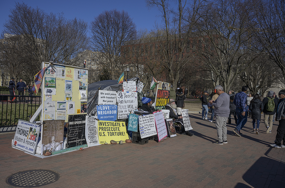 Quiet day on Lafayette Square