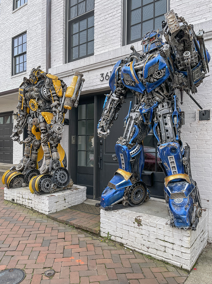 Optimus Prime and Bumblebee Transformers in Georgetown