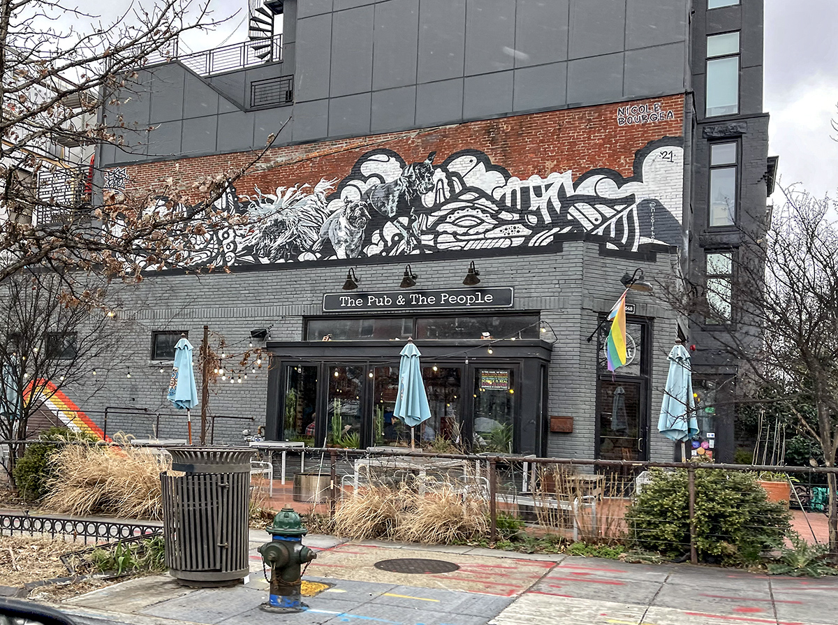 Big Dog mural at canine-friendly pub