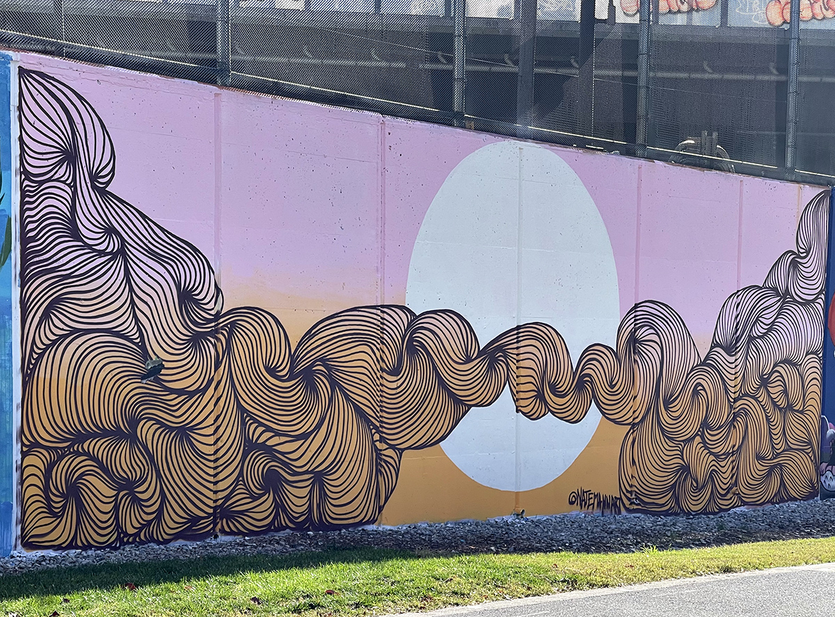 Metrorail tracks mural