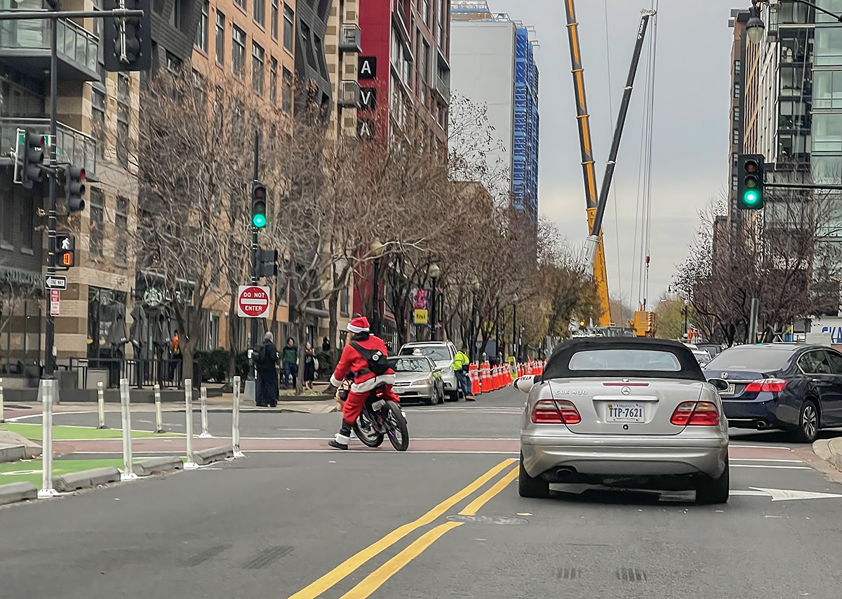Santa has adopted a new mode of transportation