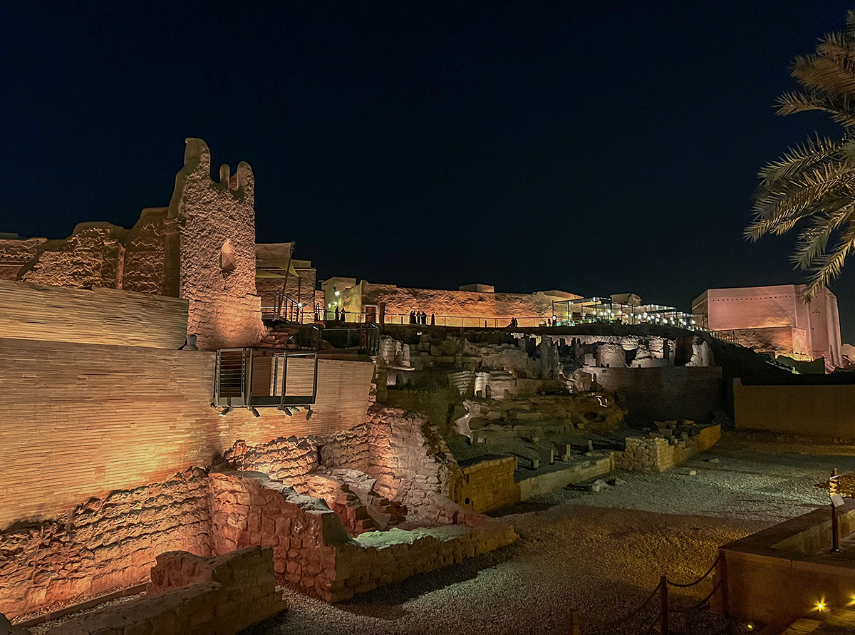 Last shot of the palace in Old Diriyah