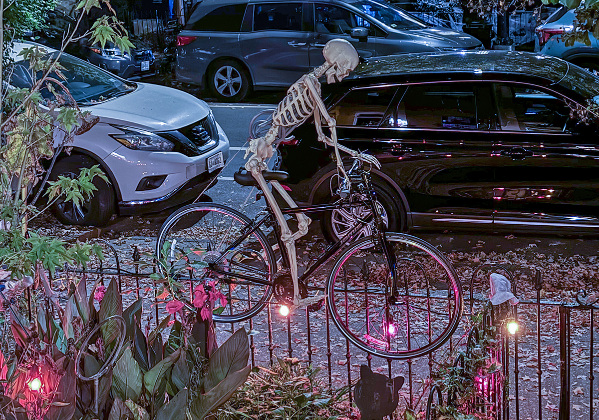 Eerie bike rider
