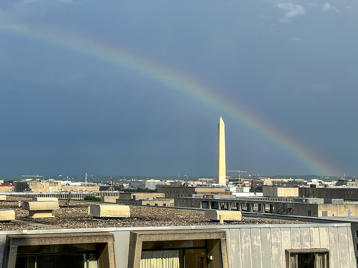 Rainbow over the Washington Monument