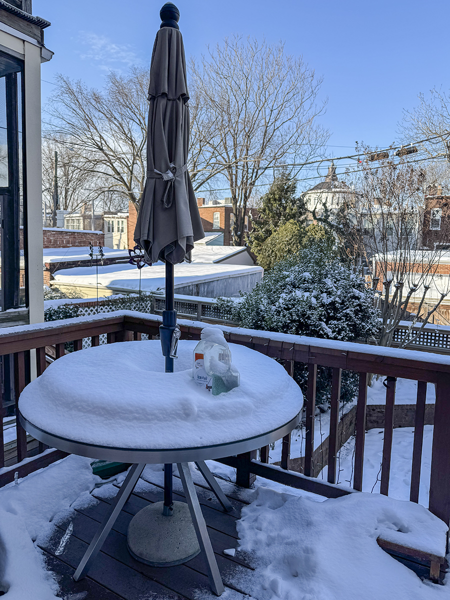 It snowed again!
