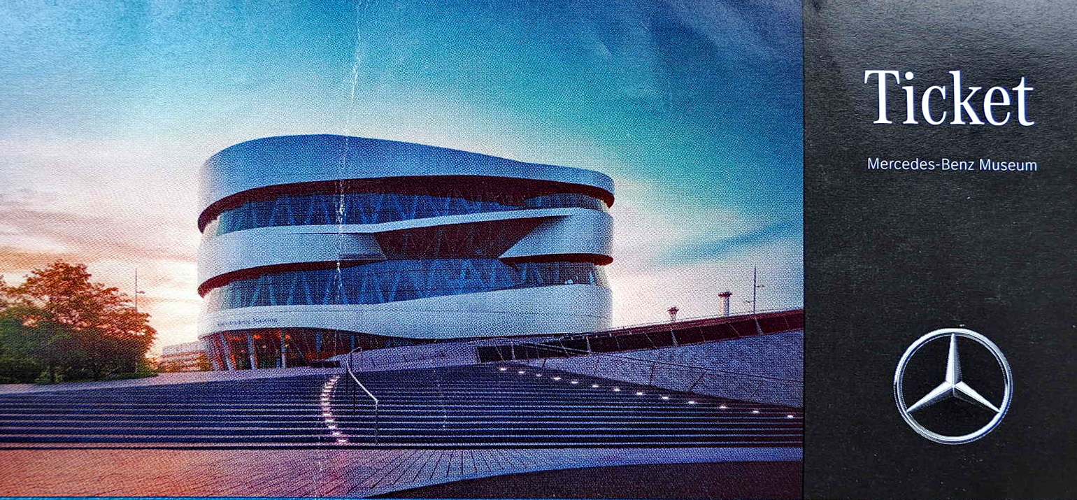 The entrance ticket showing the beautiful museum building. 