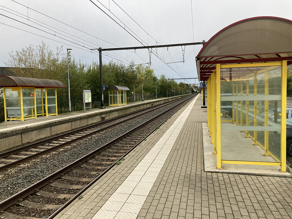 in een klein stationnetje