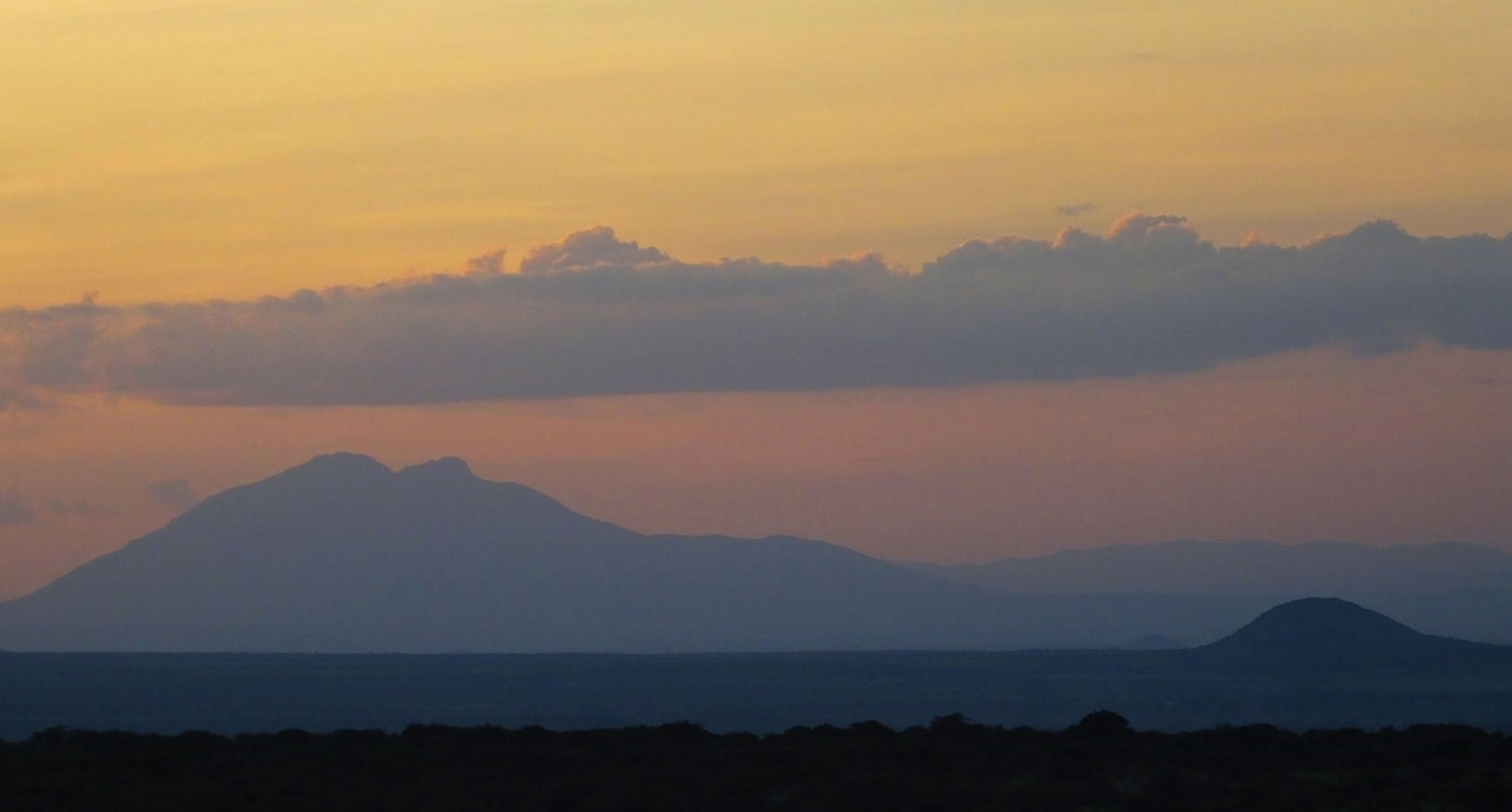 Sunset over Mount Meru...I think!