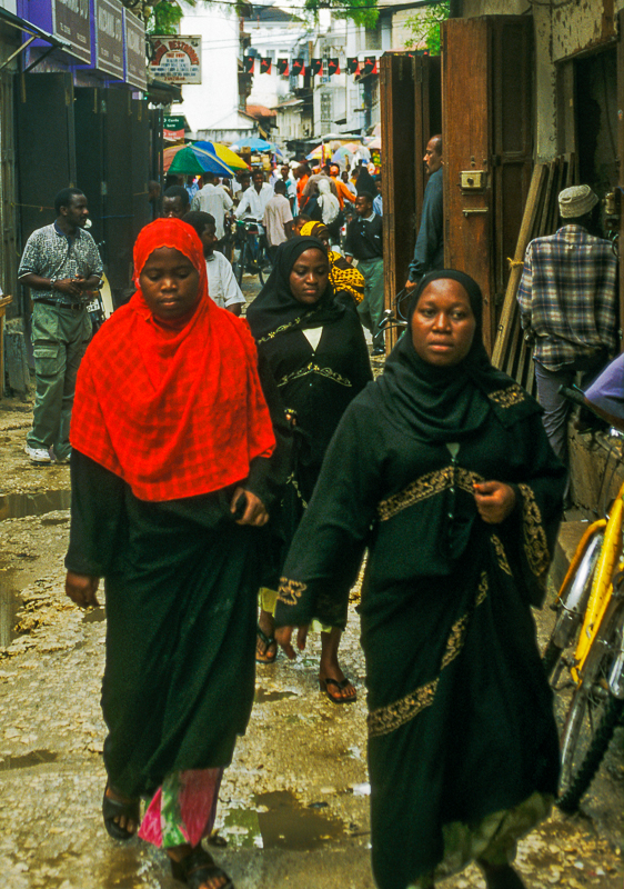 The lady in red... Zanzibar