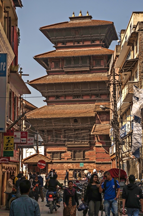 'Freak Street' (more properly, Jhochhen Tole) in Kathmandu, 2019