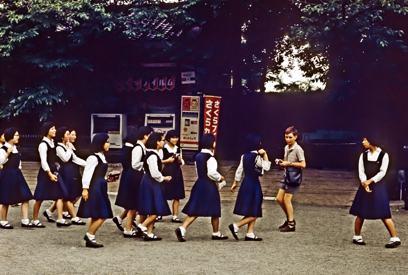 Pursued by a tour party of Japanese schoolgirls...