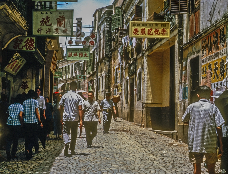 Cobblestoned streets of old Macau
