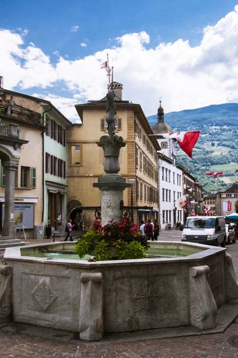 Fountain in the Rue Grand-Pont, Sion