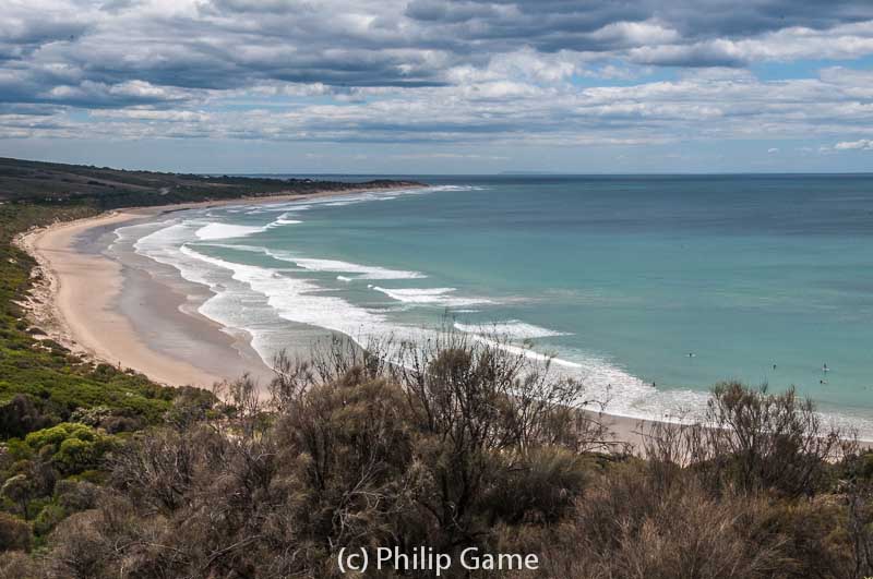 Looking east from Urquharts Bluff