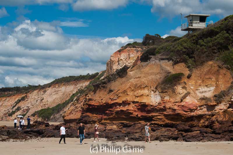 Lifesavers' lookout above the cliffs at Anglesea