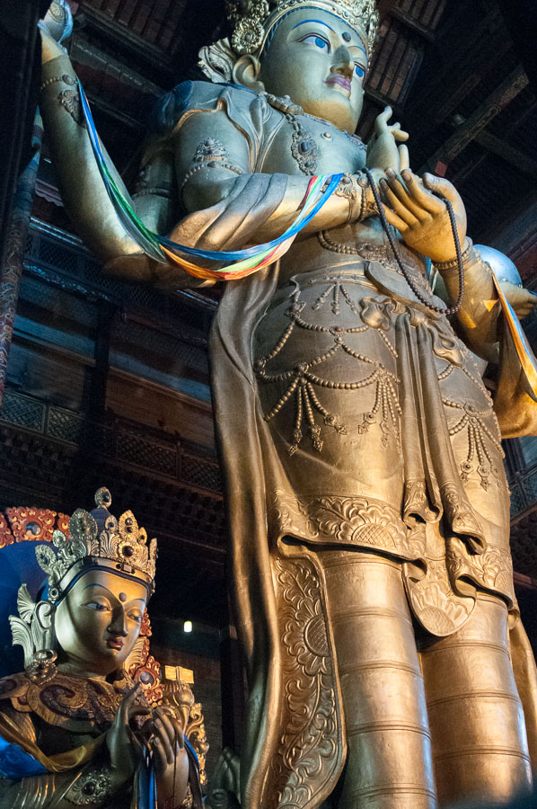 26-metre statue of the deity Migjid Janraisig at Gandan Khiid