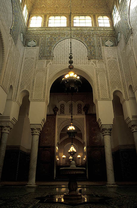 Interior of an historic mausoleum, Meknes