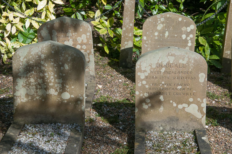 Pets' cemetery at Polesden Lacey, Bookham, Surrey, England