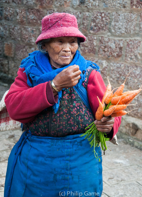 Naxi village elder in Shuhe, outside Lijiang, Yunnan, southwest China