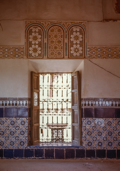 Room inside the Taourirt Kasbah of Ouarzazate, southern Morocco