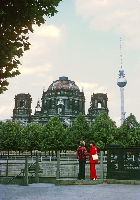 Berliner Dom and Fernsehturm (TV Tower), East Berlin, 1974
