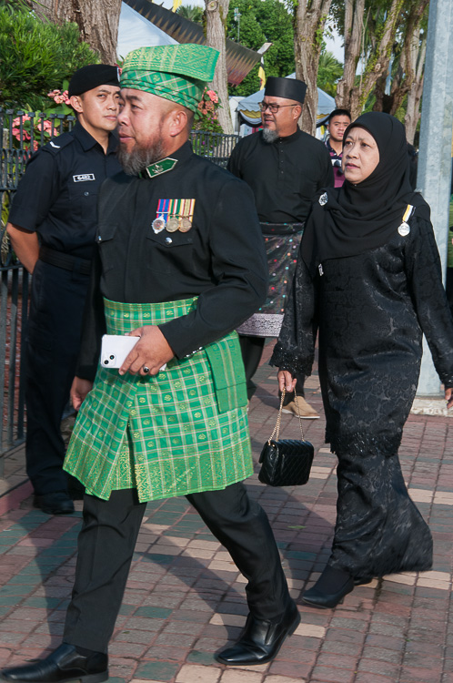 Dignitaries arrive for the Sultan's 77th Birthday parade in Brunei