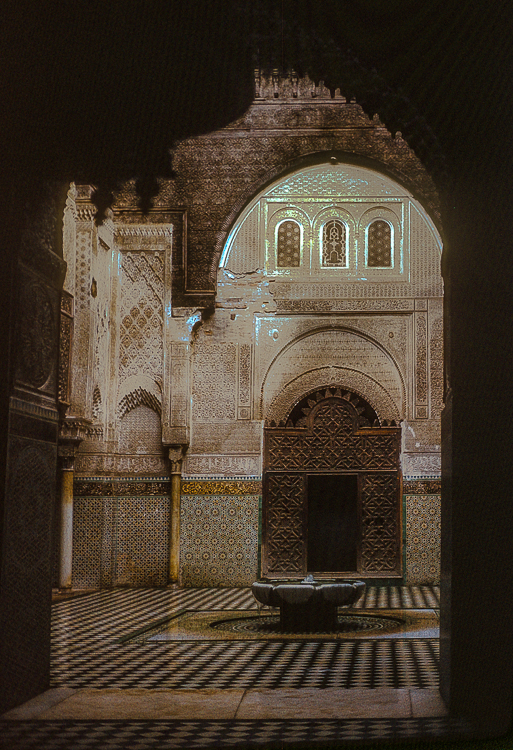 Historic Bou Inania Madrassah at Fez, Morocco