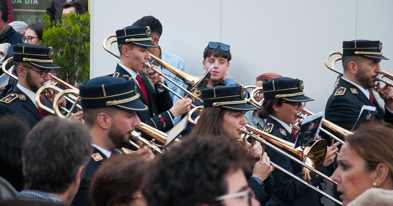 Brass band playing in the Easter Holy Week processions 