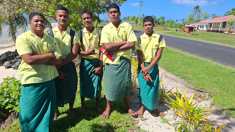 Samoan schoolboys at Manase, Savai'i