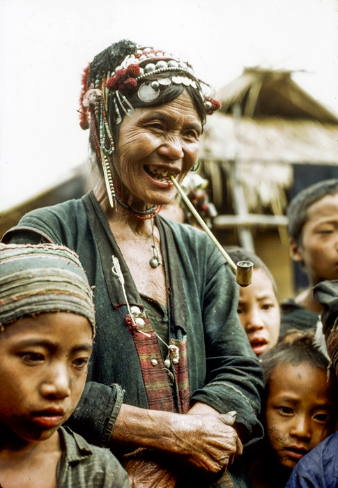 Akha tribal people in the hills north of Chiang Mai, Thailand
