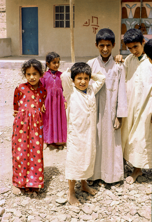 Arab village children in the Emirates