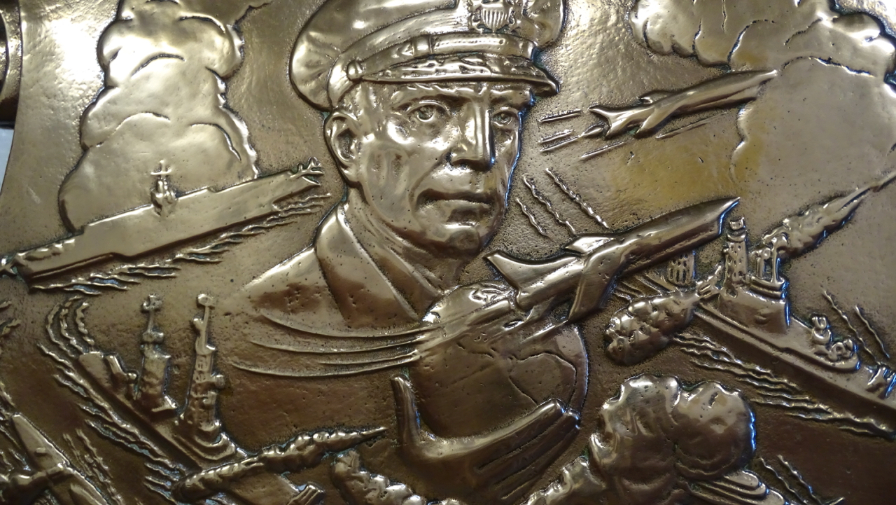 USS Midway bronze plaque