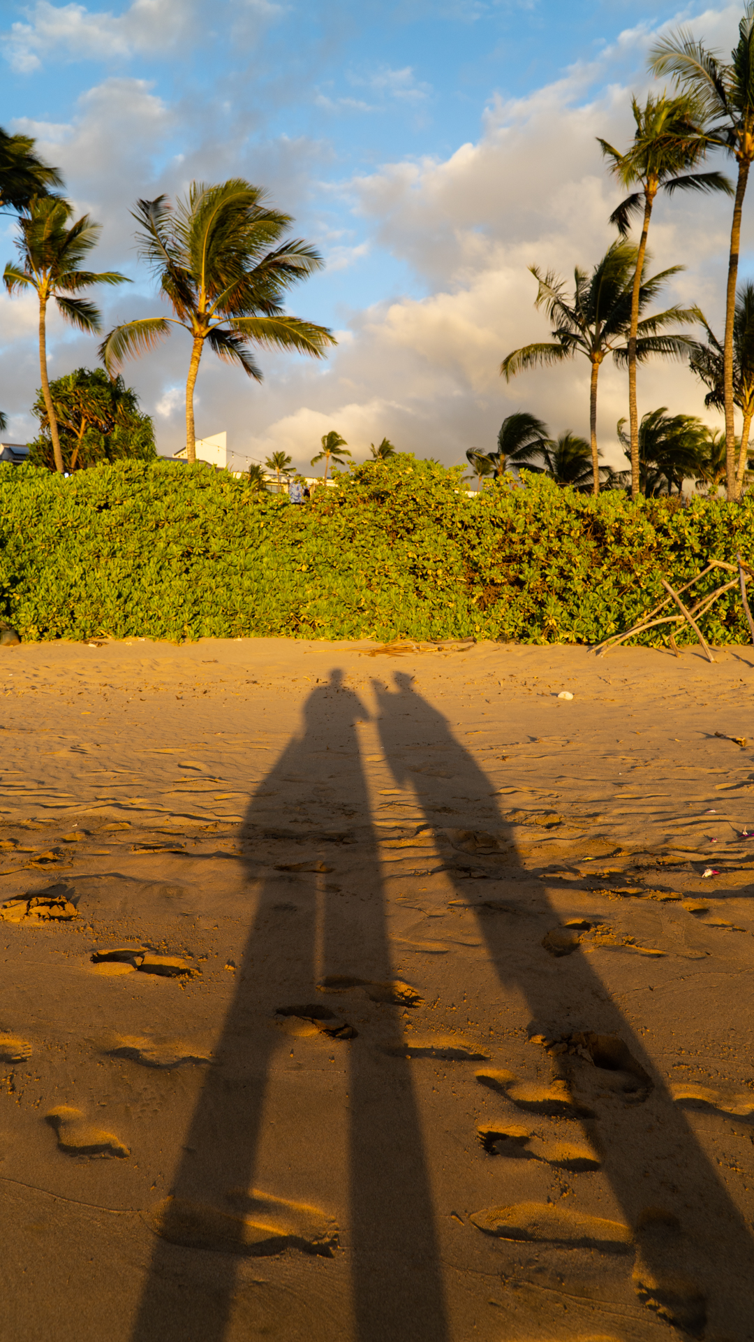 Mokapu Beach Sunset Shadows