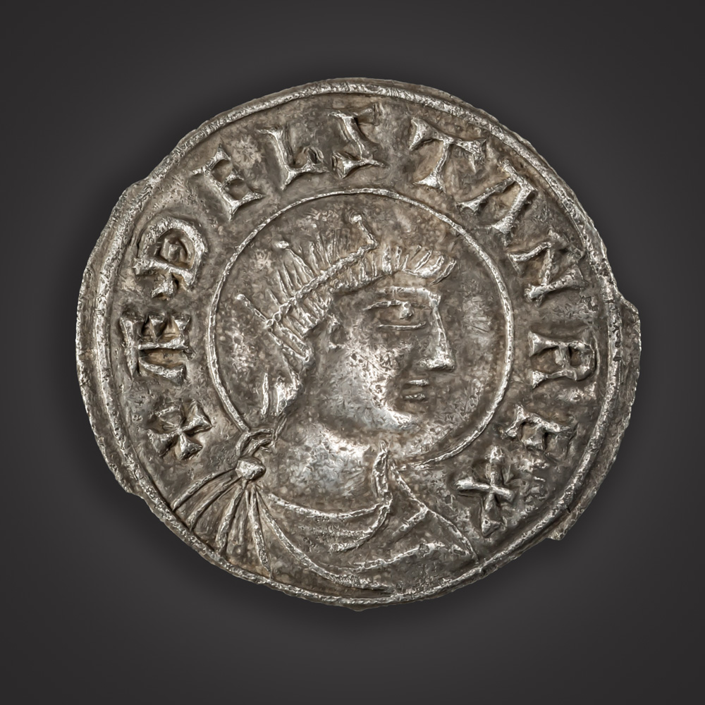 Aethelstan portrait on silver penny. He conquered York in 927.