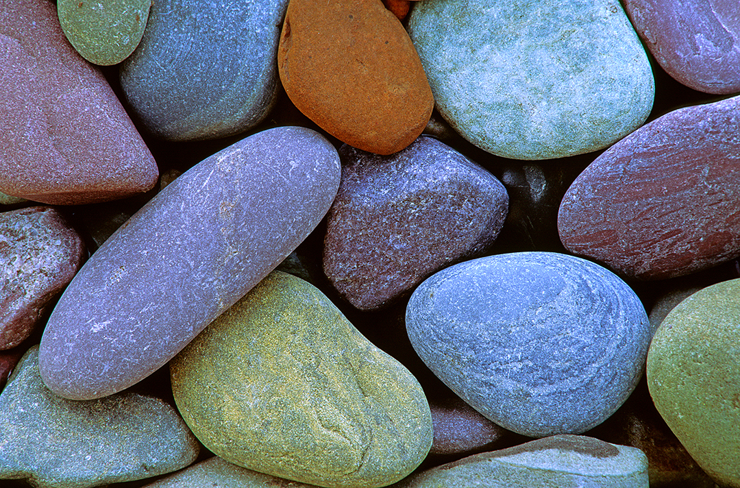 Beach pebbles, Lake McDonald Glacier National Park, MT