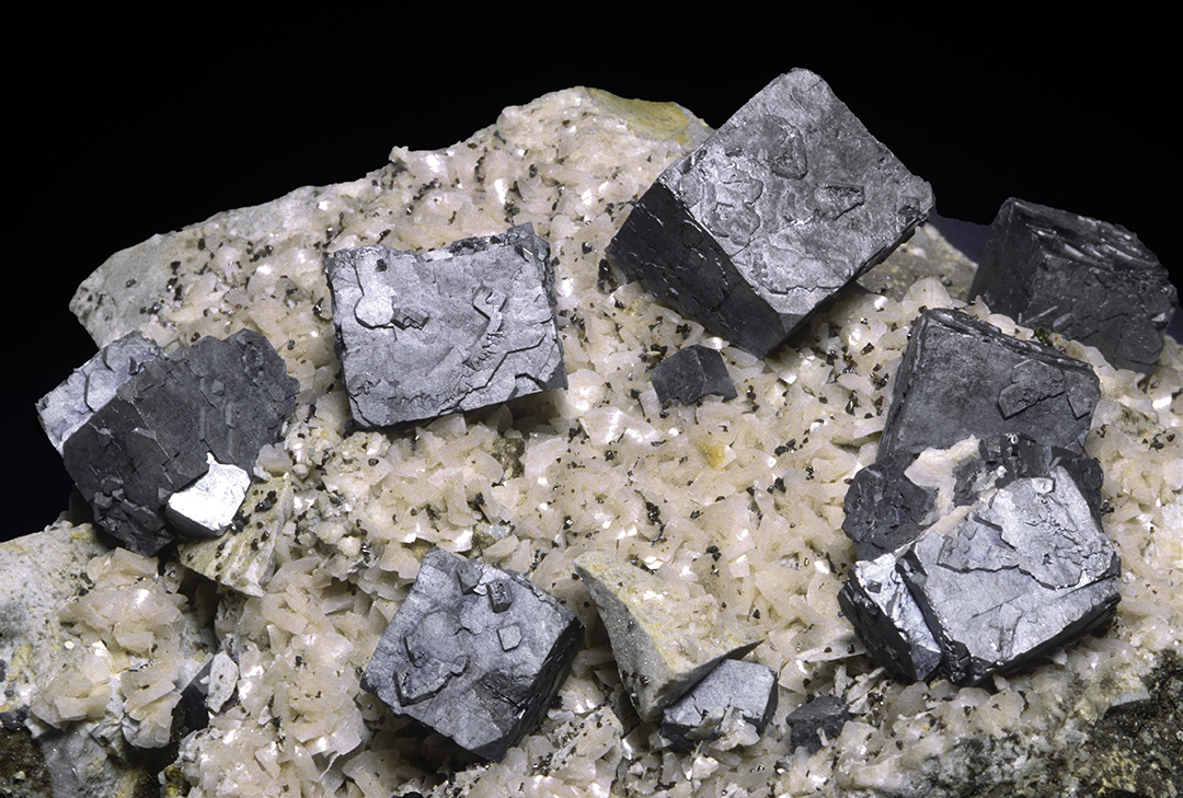 Galena and chalcopyrite on Dolomite, Tri-state District, Joplin, MO