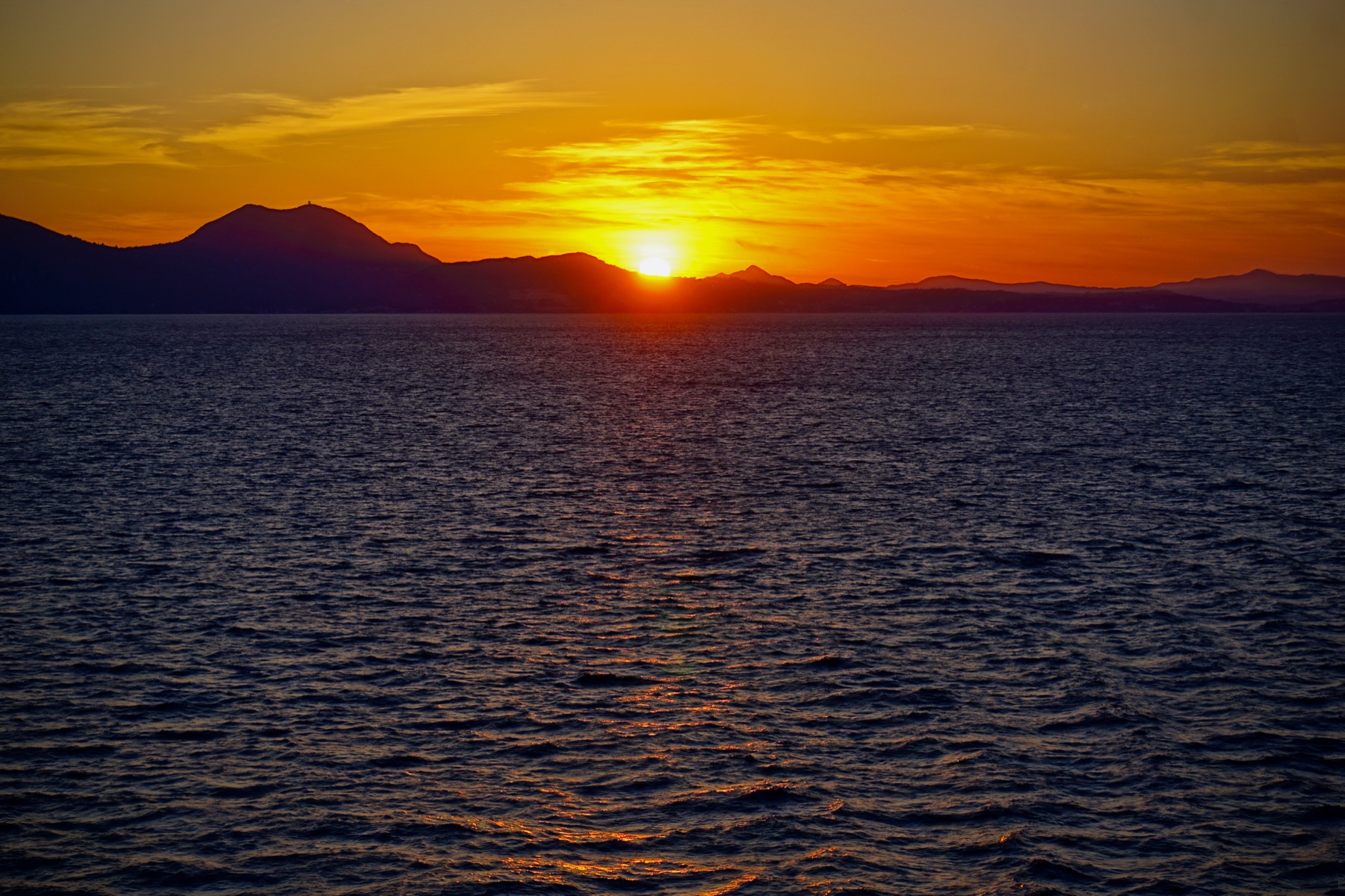 Sunset on the Ionian Sea, near Greece