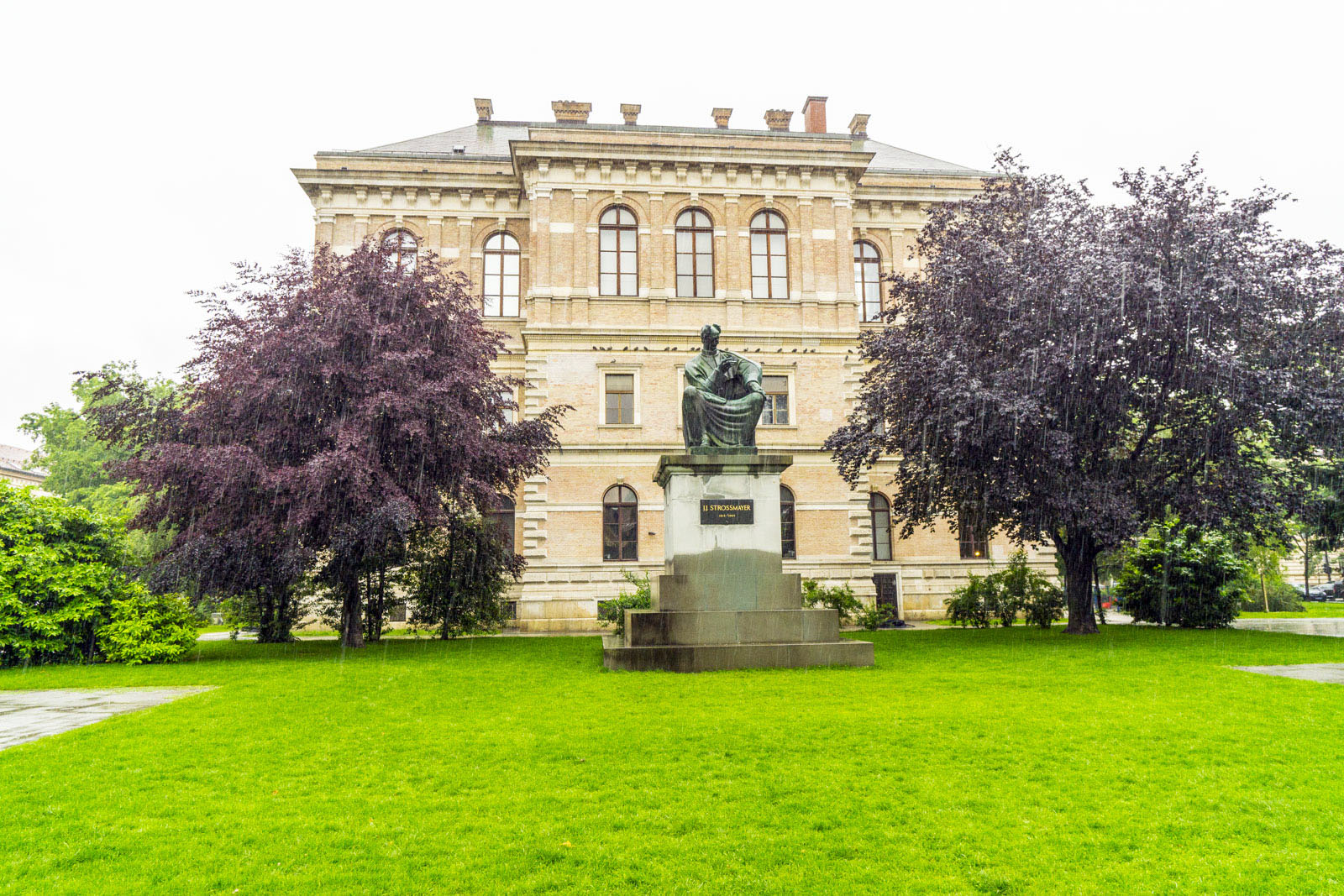 Strossmayer Building and Statue