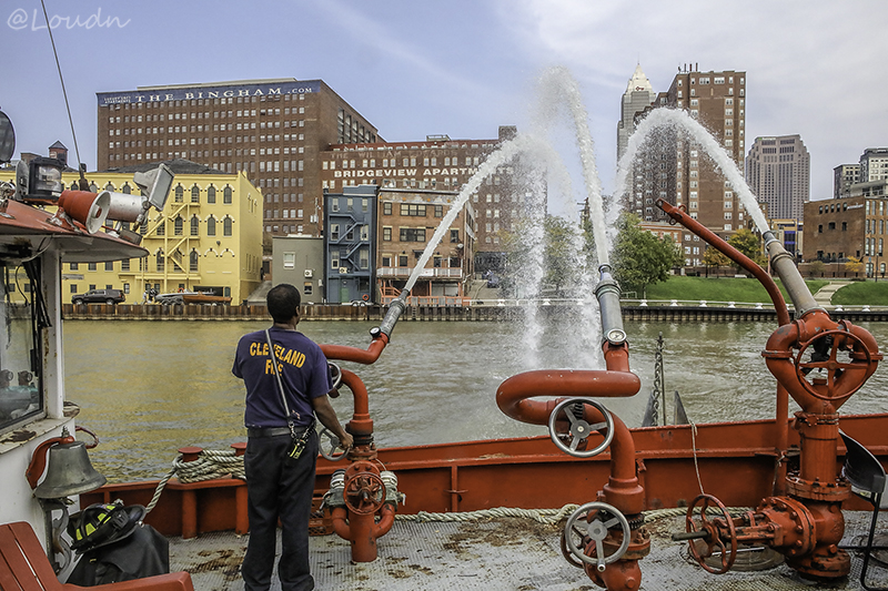 Cleveland Fire Dept: River Fire Rehearsal 