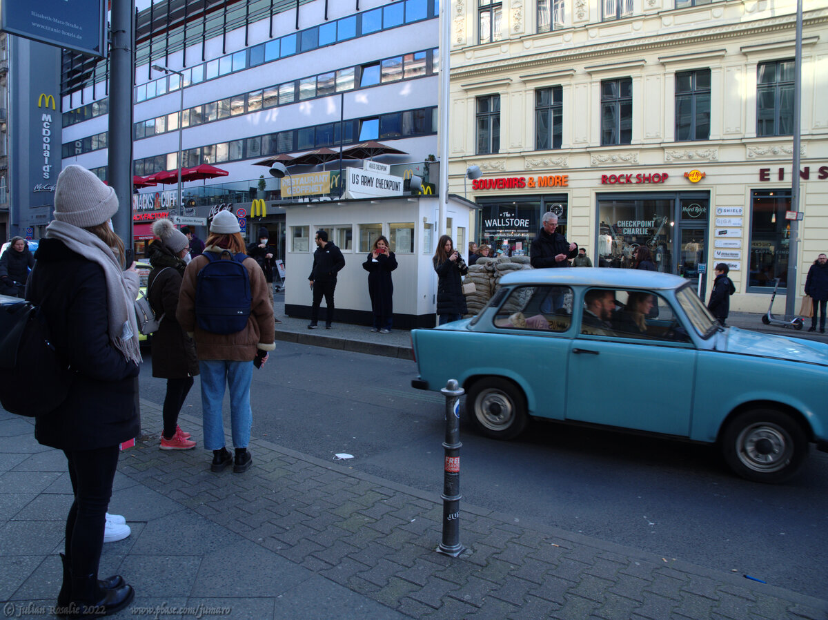 Trabis at Checkpoint Charlie