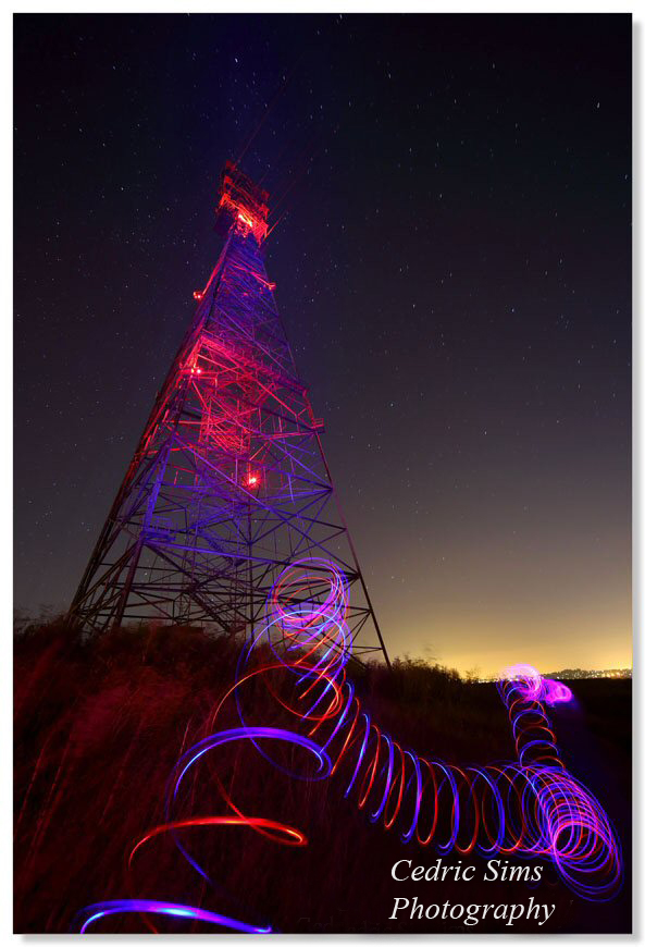 Light painting in Vallejo, Ca. Bay area Ridge Trail